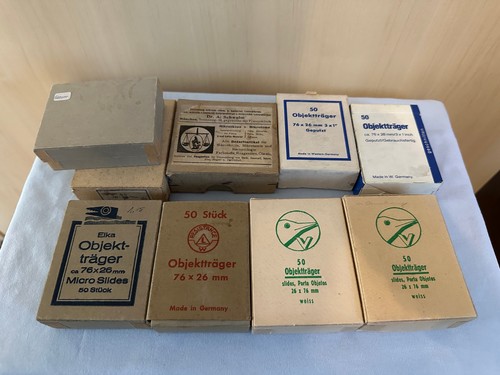Konvolut antiker objektträger - antiker,