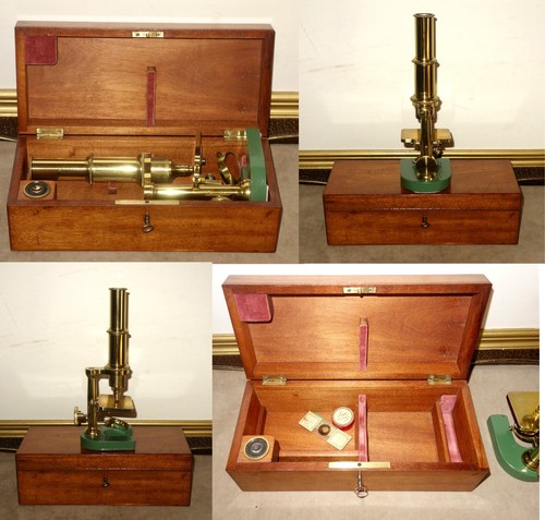 Antikes mikroskop aus messing - aus,