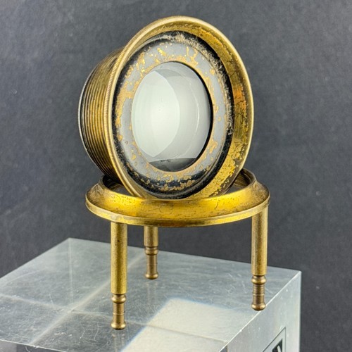 Antique brass loupe tripod - antique,