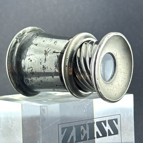 Antique brass loupe - brass, magnifying