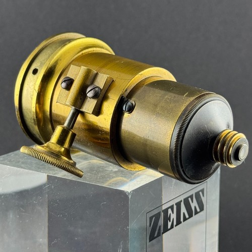 Antique brass microscope lens - antique,